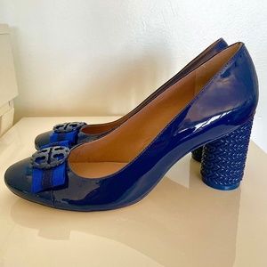 Tory Burch 38725 Navy Sea/Paradise Blue - 435 Maritime 85mm Pump Size 11